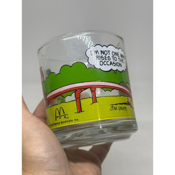 Vintage 1978 McDonald’s Garfield Glass Mug – “Rises to the Occasion” Coffee Cup - Picture 6 of 7